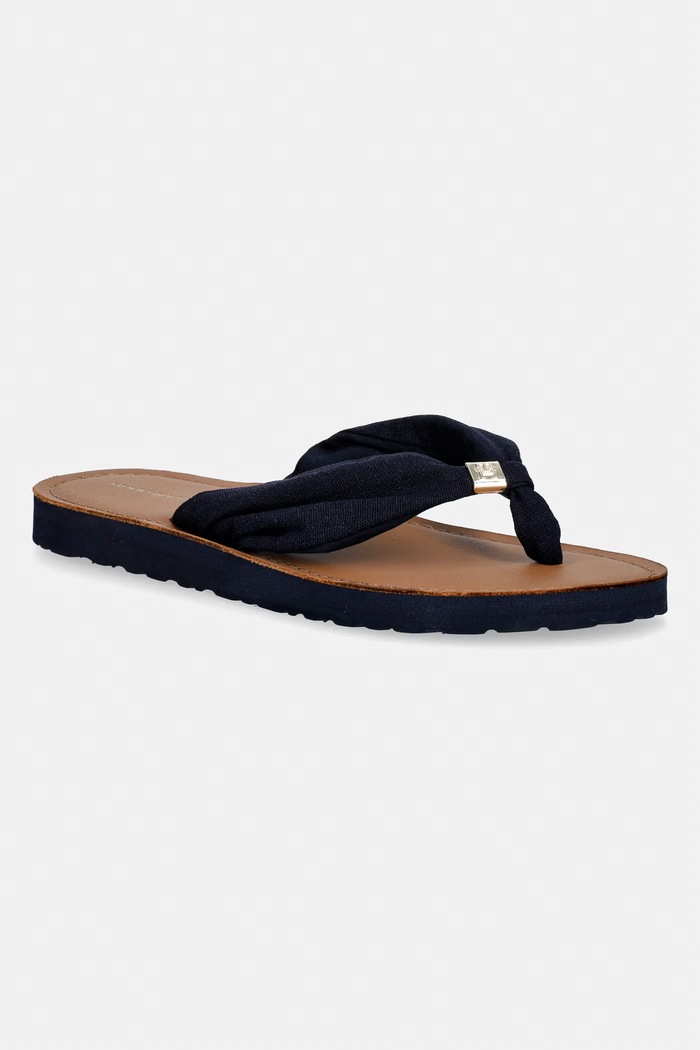 Tommy Hilfiger japonki damskie TH LTR FOOTBED SUMMER SANDAL granatowy FW0FW09194