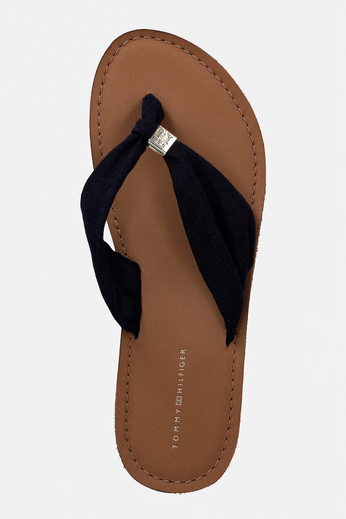 Tommy Hilfiger japonki damskie TH LTR FOOTBED SUMMER SANDAL granatowy FW0FW09194