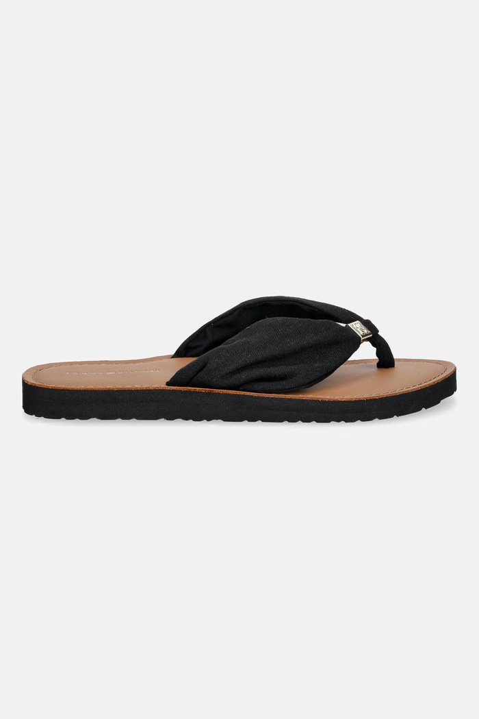 Tommy Hilfiger šľapky dámske TH LTR FOOTBED SUMMER SANDAL FW0FW09194 čierna SS26