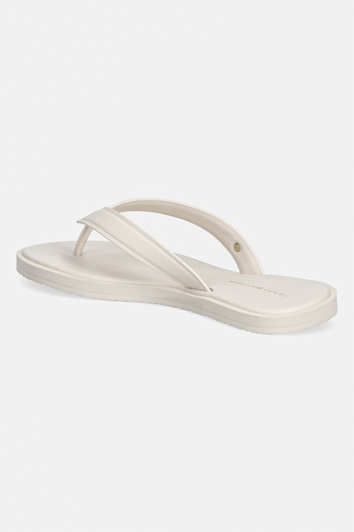 Încălțăminte Tommy Hilfiger șlapi pentru femei TH SCANDI PREMIUM SUMMER SANDAL FW0FW09206 bej