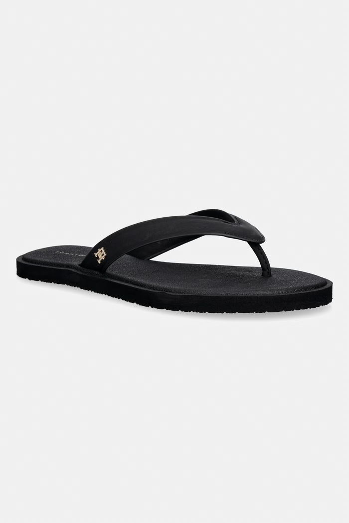 Tommy Hilfiger șlapi pentru femei TH SCANDI PREMIUM SUMMER SANDAL negru FW0FW09206