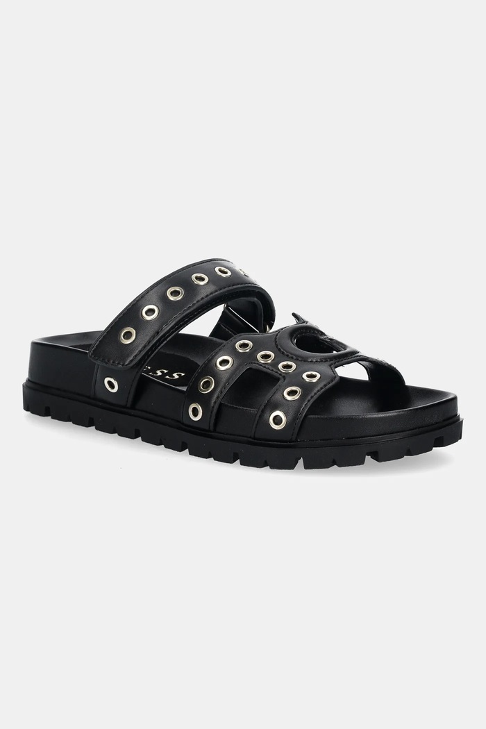 Guess papuci FASHIE imitatie de piele negru FLPFAS.ELE03.BLACK