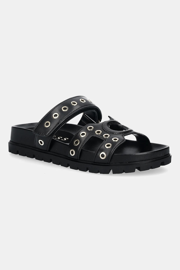 Guess papuci FASHIE imitatie de piele negru FLPFAS.ELE03.BLACK