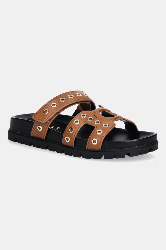 Guess papuci FASHIE imitatie de piele maro FLPFAS.ELE03.BROWN