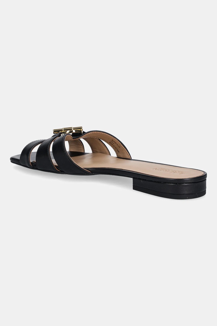 Boty Kožené pantofle Lauren Ralph Lauren Blike Slide 802982875002.001 černá