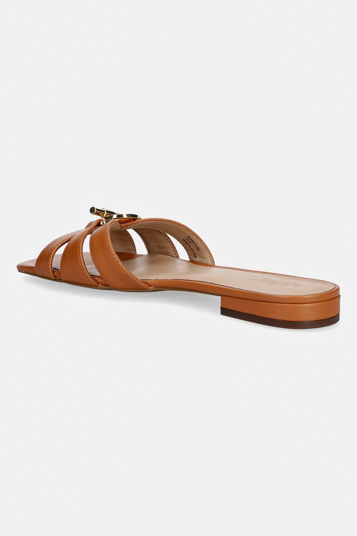 Obuv Kožené šľapky Lauren Ralph Lauren Blike Slide 802982875006.200 hnedá