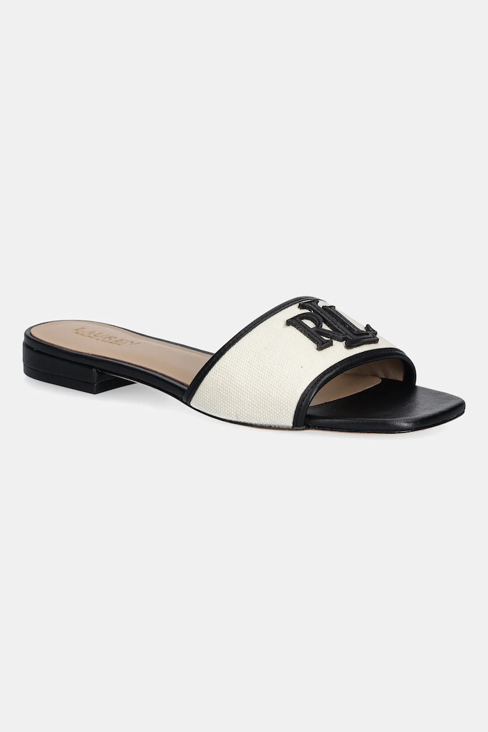 Šľapky Lauren Ralph Lauren Everley Sld2 textilný béžová 802P04395004.101