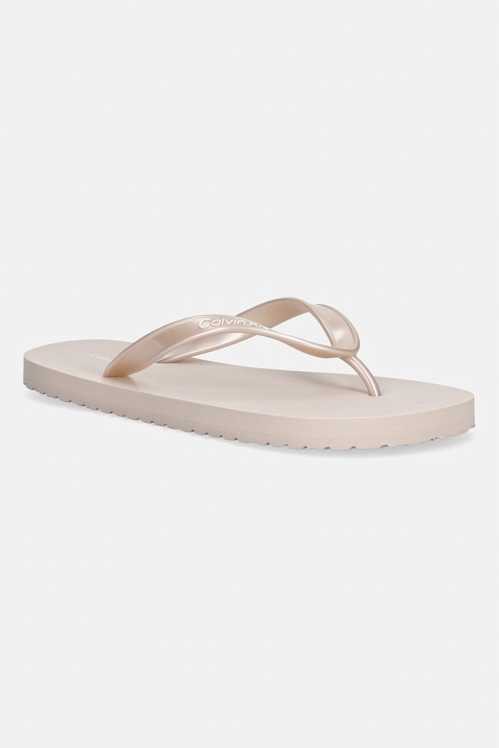 Calvin Klein japonki damskie FLIP FLOP TPU METALLIC różowy HW0HW02956