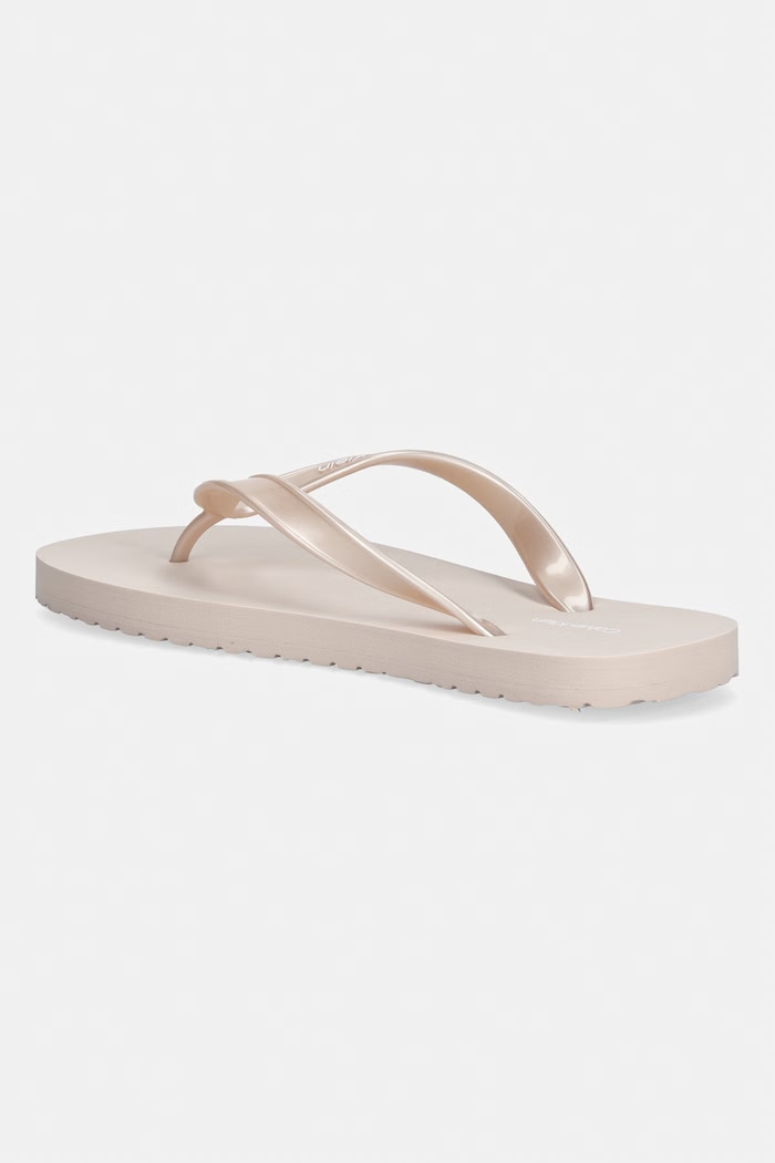 Obuwie Calvin Klein japonki damskie FLIP FLOP TPU METALLIC HW0HW02956 różowy