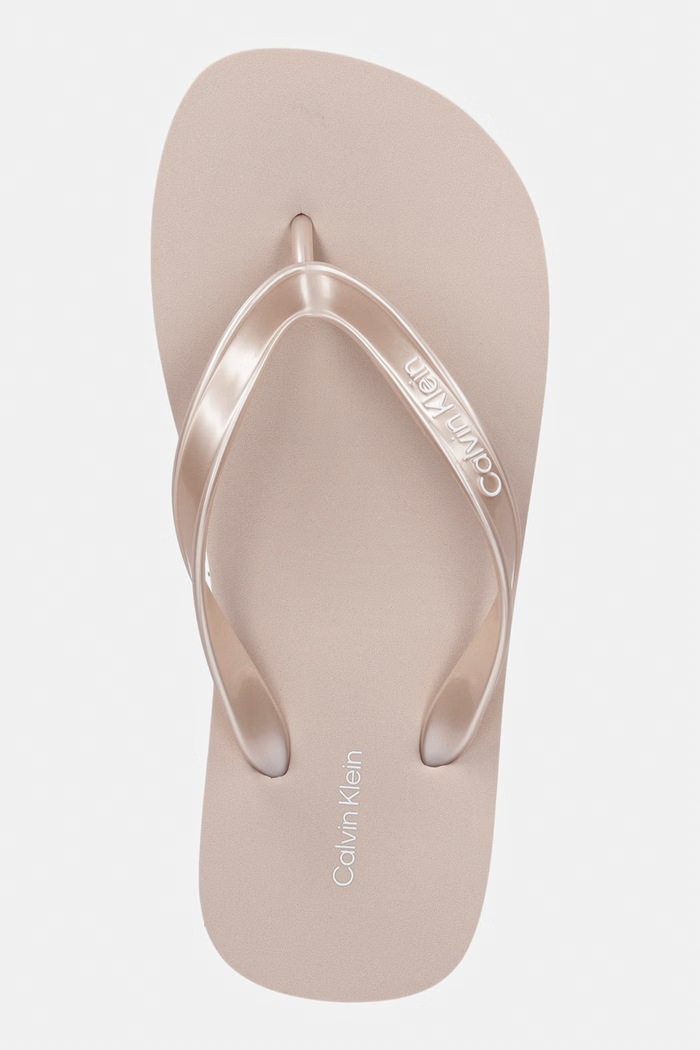 Calvin Klein japonki damskie FLIP FLOP TPU METALLIC różowy HW0HW02956