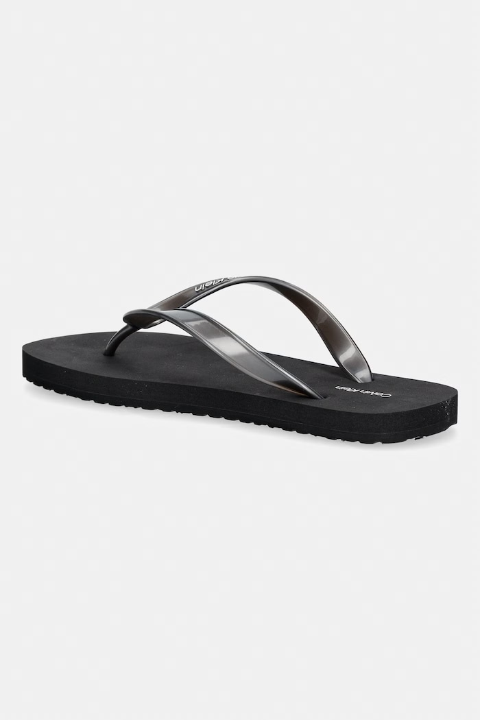 Obuv Calvin Klein šľapky dámske FLIP FLOP TPU METALLIC HW0HW02956 čierna