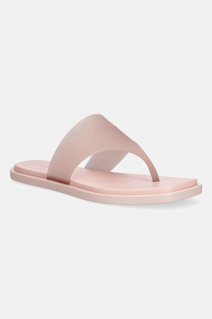 Calvin Klein japonki damskie JELLY SANDAL THONG MAT TRAN TPU różowy HW0HW02964