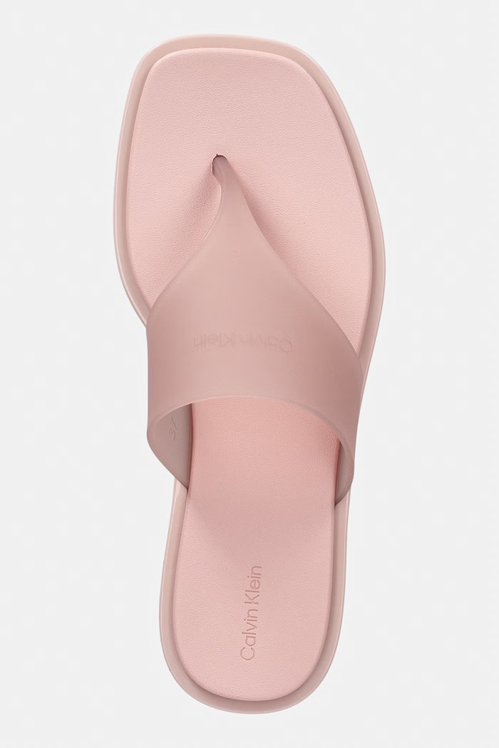 Calvin Klein japonki damskie JELLY SANDAL THONG MAT TRAN TPU różowy HW0HW02964