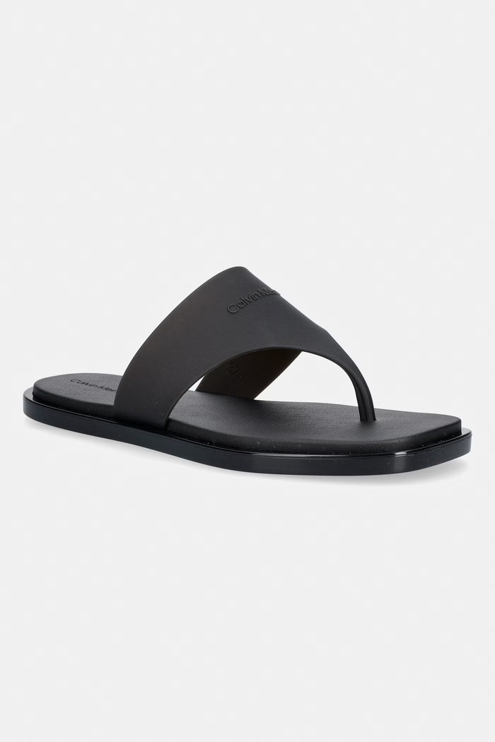 Calvin Klein japonki damskie JELLY SANDAL THONG MAT TRAN TPU czarny HW0HW02964