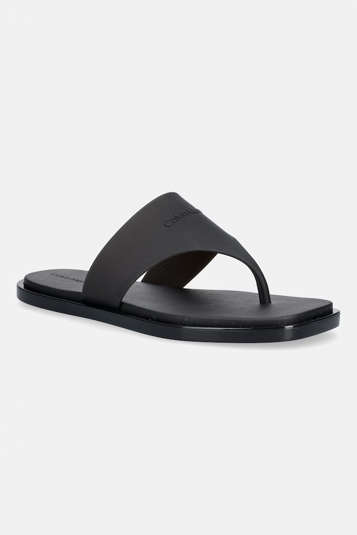 Calvin Klein japonki damskie JELLY SANDAL THONG MAT TRAN TPU czarny HW0HW02964