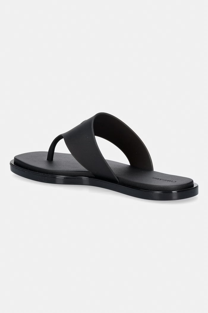 Obuwie Calvin Klein japonki damskie JELLY SANDAL THONG MAT TRAN TPU HW0HW02964 czarny
