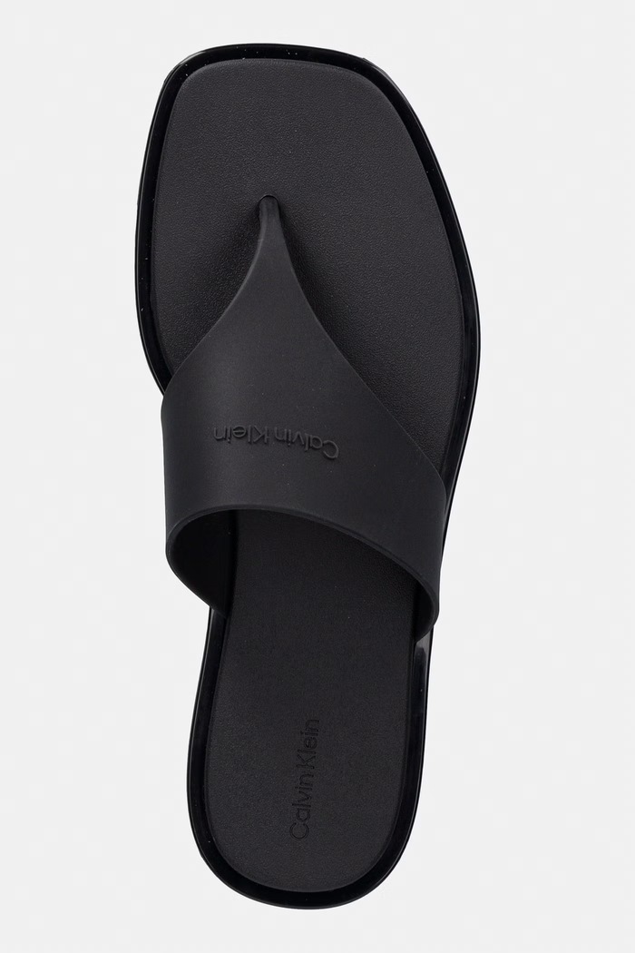 Calvin Klein japonki damskie JELLY SANDAL THONG MAT TRAN TPU czarny HW0HW02964