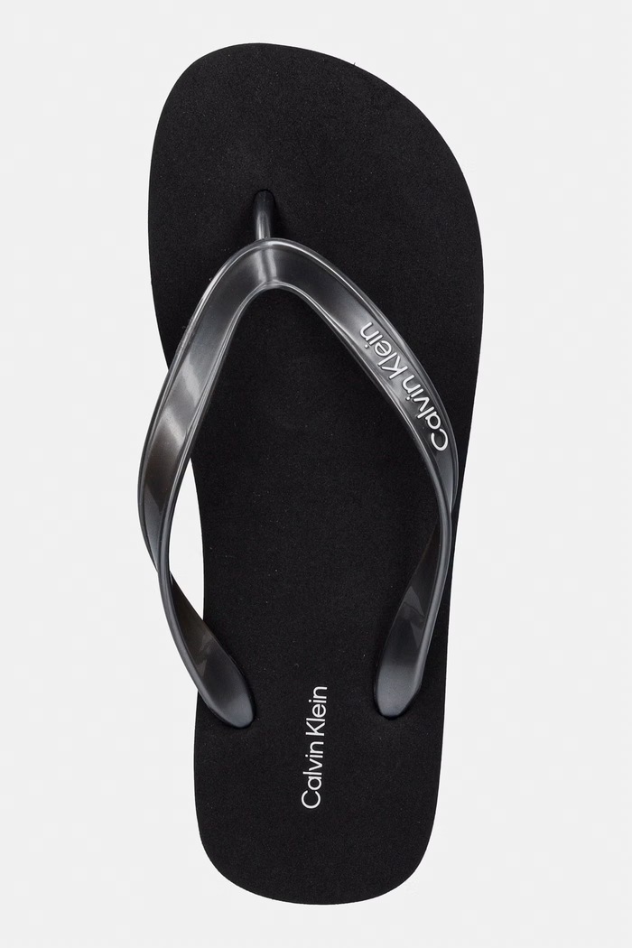 Calvin Klein japonki damskie FLATFORM FLIP FLOP MET TPU czarny HW0HW03120