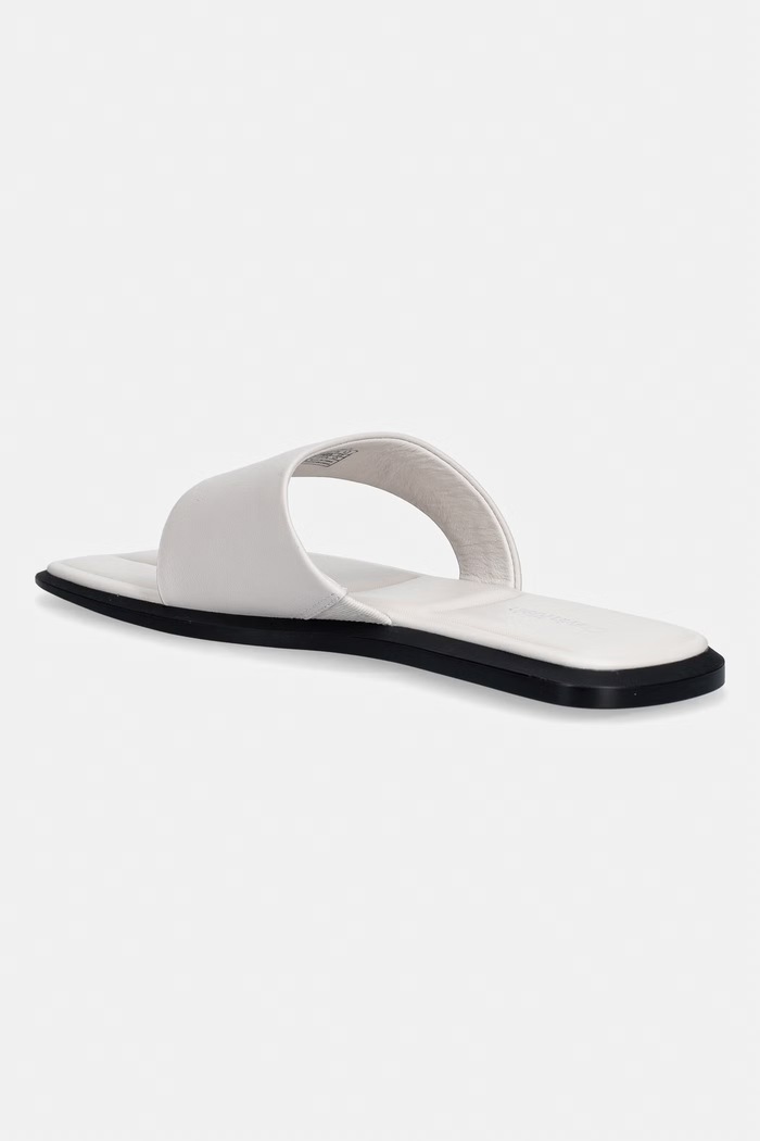 Obuv Calvin Klein šľapky dámske kožené FLAT SANDAL THONG LTH HW0HW02866 béžová