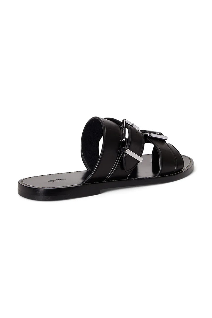 Obuv Kožené šľapky Polo Ralph Lauren Bkle Slide 818P01589002.001 čierna