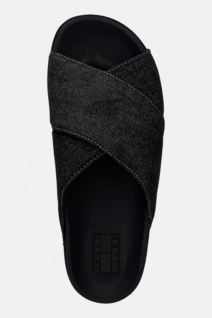 Tommy Jeans papucs TJW COMFORT SLIDES WASHED DENIM sötétkék EN0EN02898