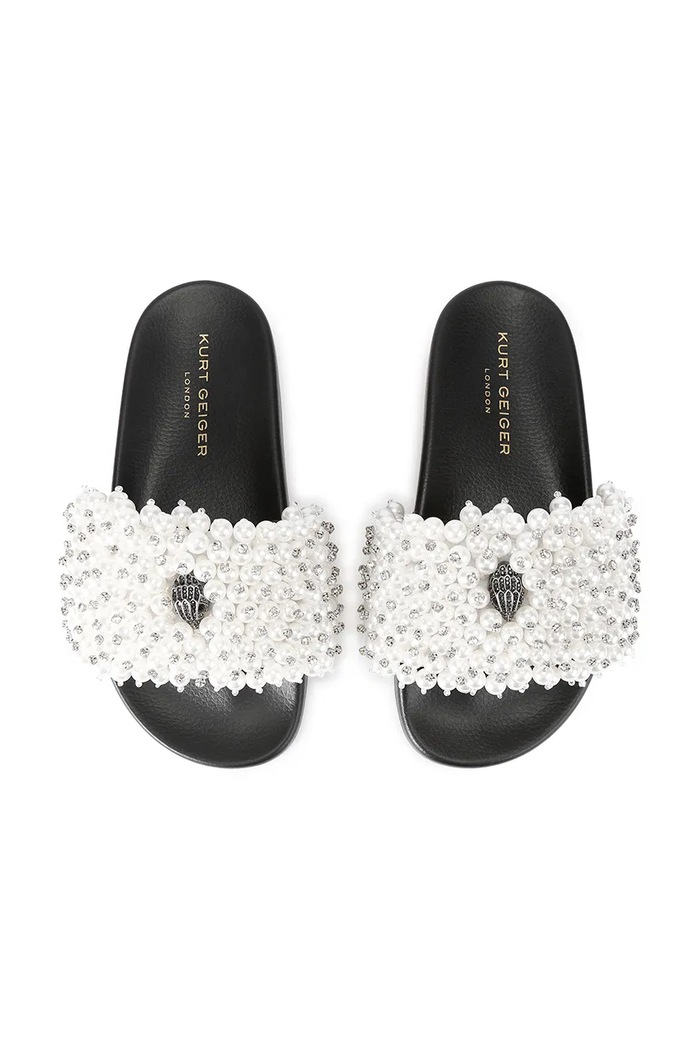 Kurt Geiger London papuci Meena Eagle Bead 5392245999 negru SS26