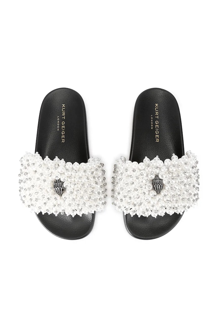 Kurt Geiger London papuci Meena Eagle Bead 5392245999 negru SS26