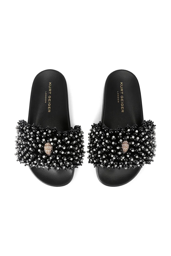 Kurt Geiger London papuci Meena Eagle Bead 5392209999 negru SS26
