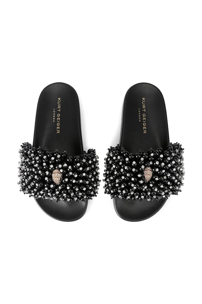 Kurt Geiger London papuci Meena Eagle Bead 5392209999 negru SS26