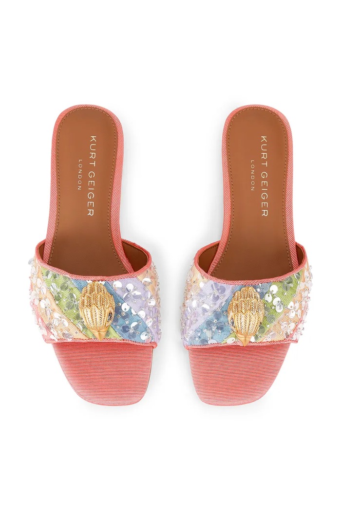 Kurt Geiger London papuci Kensington Flat Sandal 8496169689 portocaliu SS26