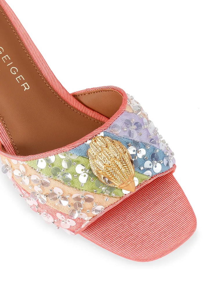Încălțăminte Kurt Geiger London papuci Kensington Flat Sandal 8496169689 portocaliu