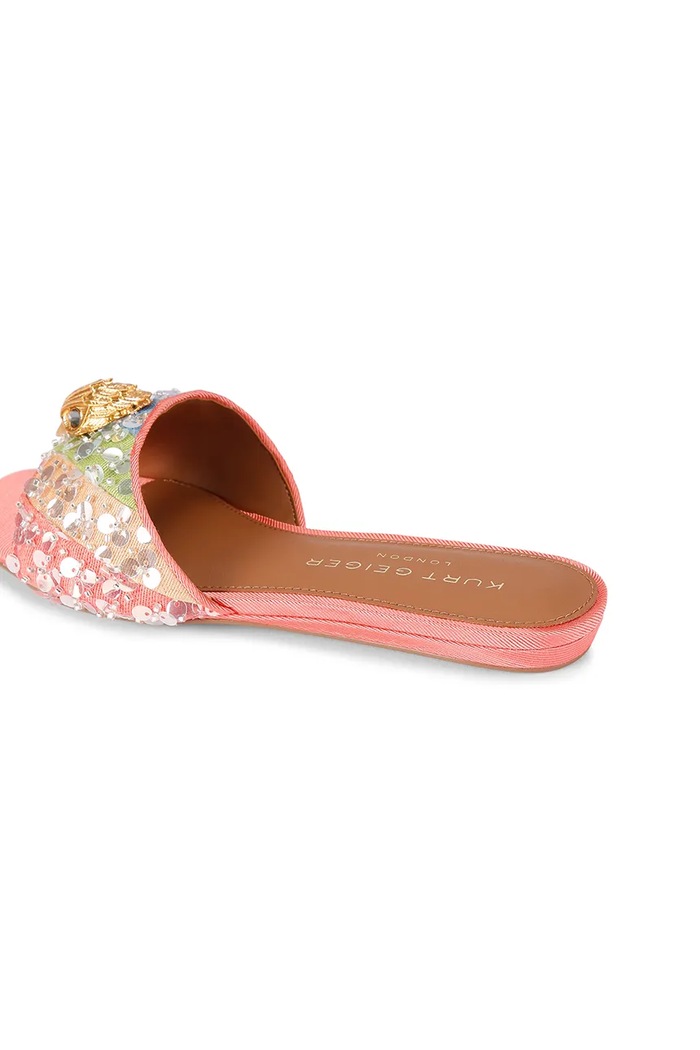 Kurt Geiger London papuci Kensington Flat Sandal 8496169689 portocaliu