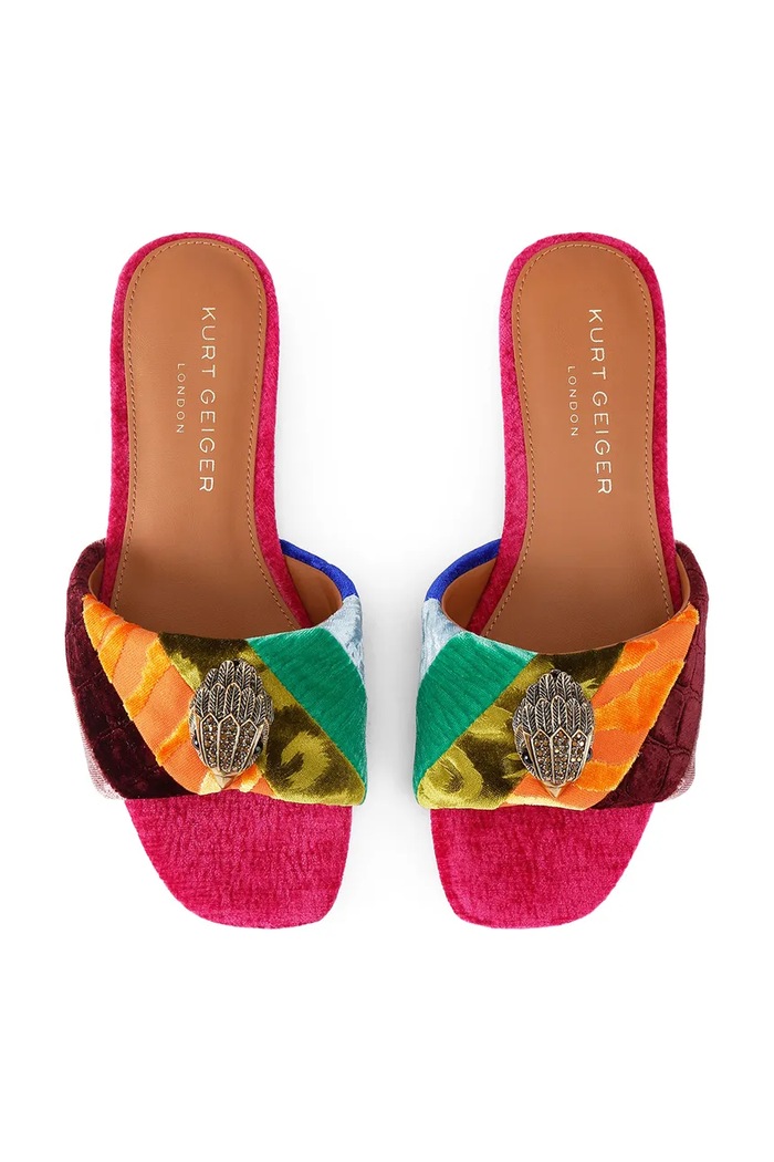 Kurt Geiger London ciabatte slide in pelle Kensington Flat Sandal 8496169789 rosa SS26