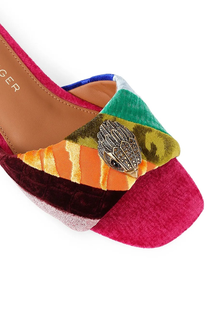 Scarpe Kurt Geiger London ciabatte slide in pelle Kensington Flat Sandal 8496169789 rosa