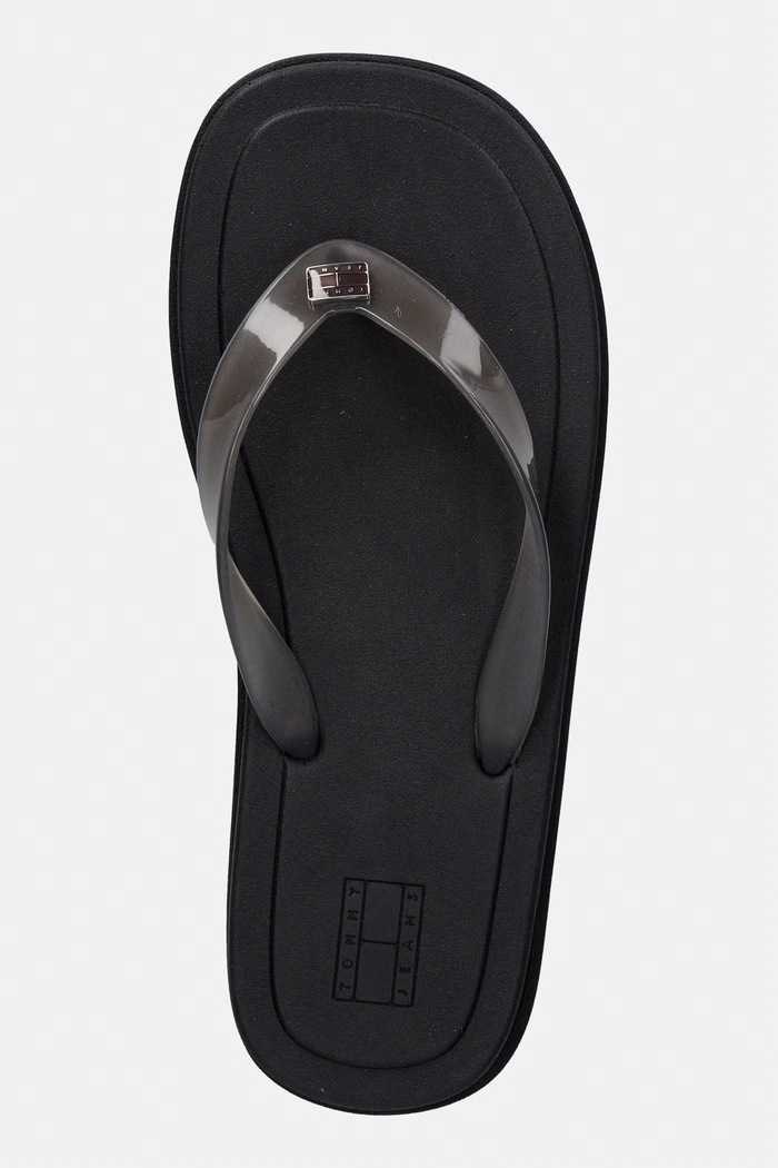 Tommy Jeans japonki damskie TJW CLEATED JELLY SUMMER SANDAL czarny EN0EN02954