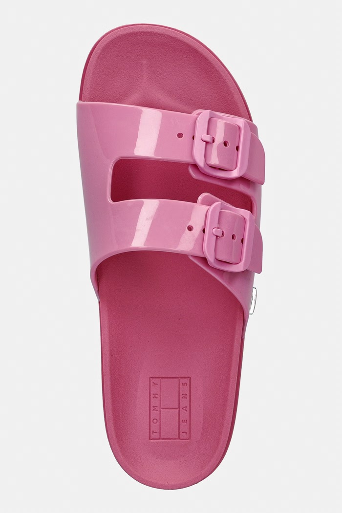 Tommy Jeans klapki damskie TJW COMFORT JELLY SLIDES różowy EN0EN02974