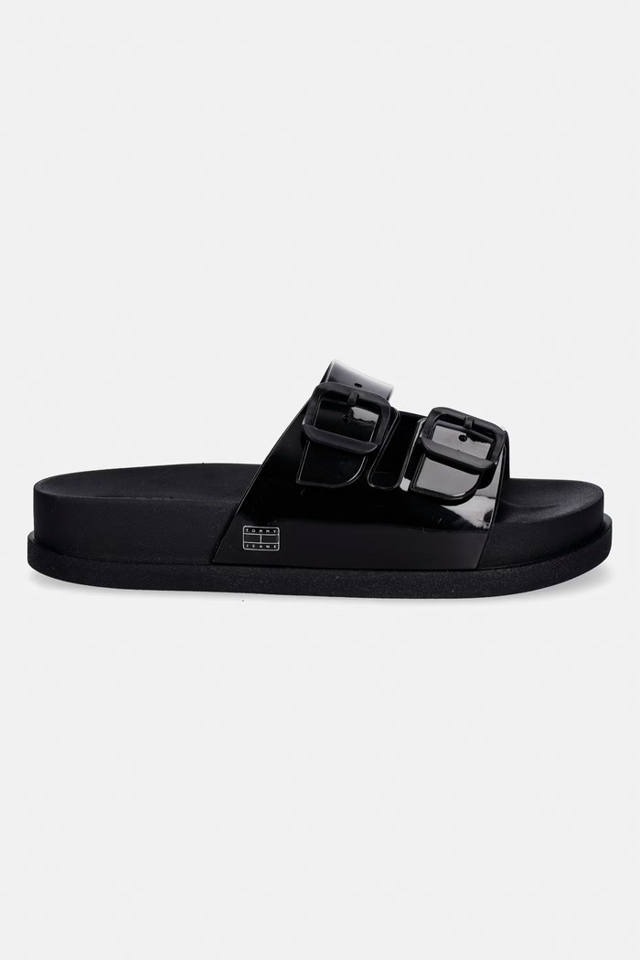 Tommy Jeans klapki damskie TJW COMFORT JELLY SLIDES EN0EN02974 czarny SS26