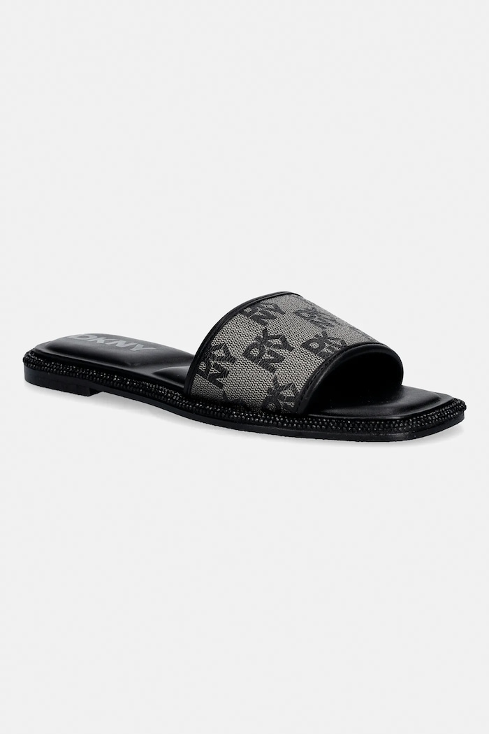 Παντόφλες Dkny Badin φλατ μαύρο K1678107.BLK