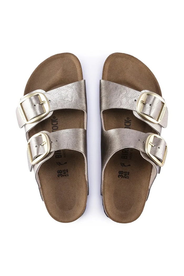 Birkenstock klapki damskie Arizona Big Buckle beżowy 1021760