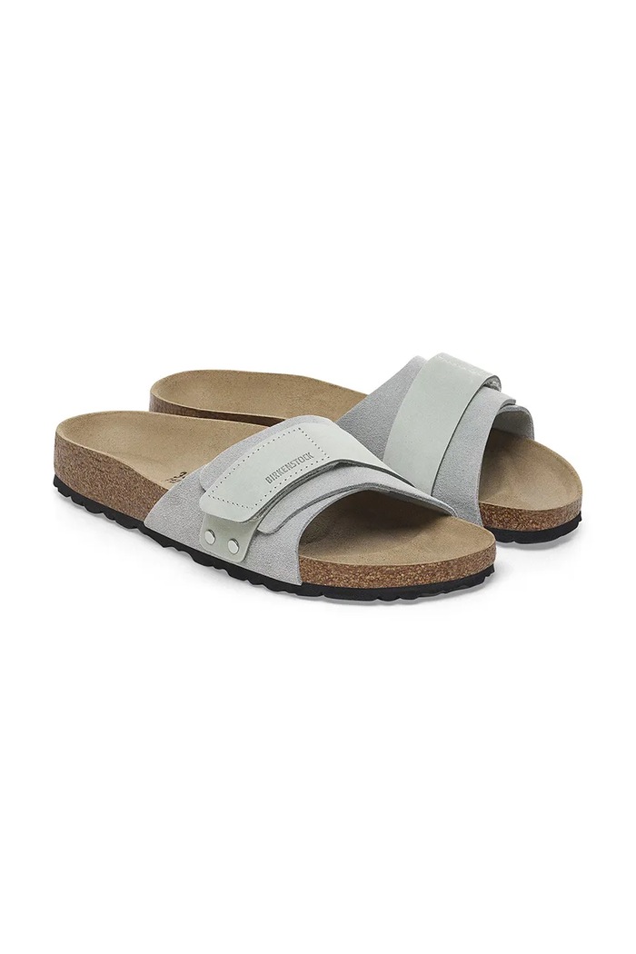 Παπούτσια Birkenstock σαγιονάρες Επίπεδο τακούνι Γυναικείες σουέτ Oita 1029418 μπλε
