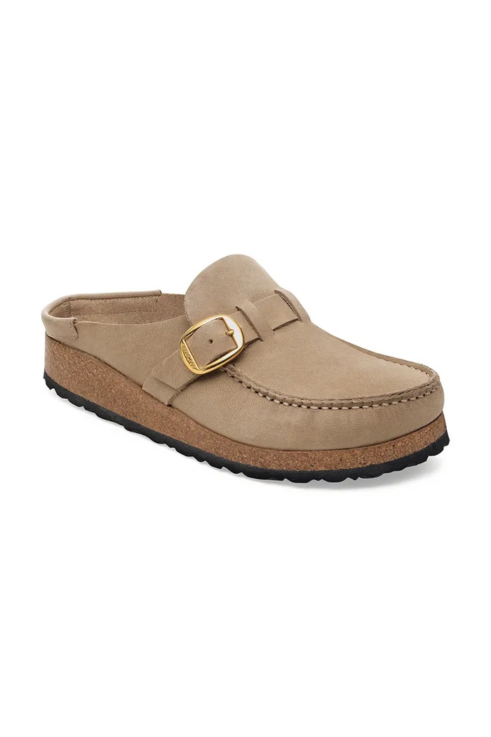 Birkenstock šľapky mules dámske semišové Buckley 1030443 béžová SS26