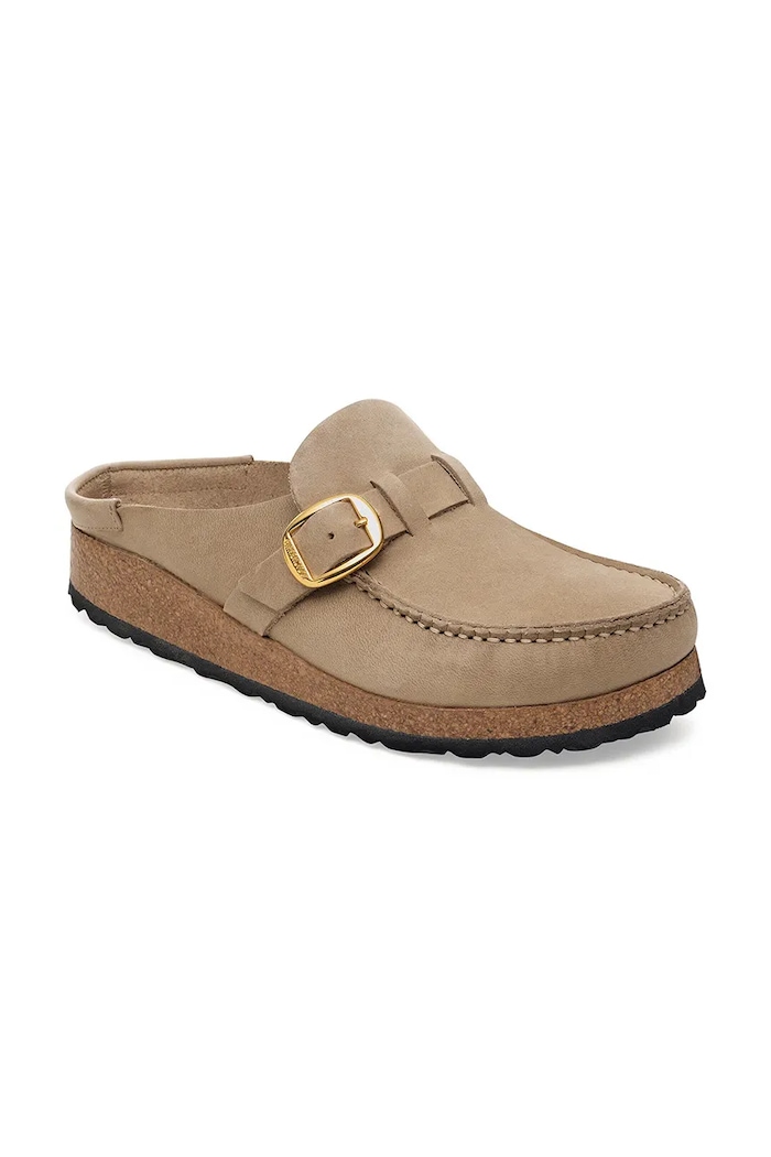 Birkenstock šľapky mules dámske semišové Buckley 1030443 béžová SS26