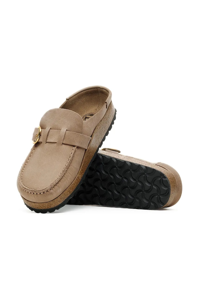 Birkenstock šľapky mules dámske semišové Buckley béžová 1030443