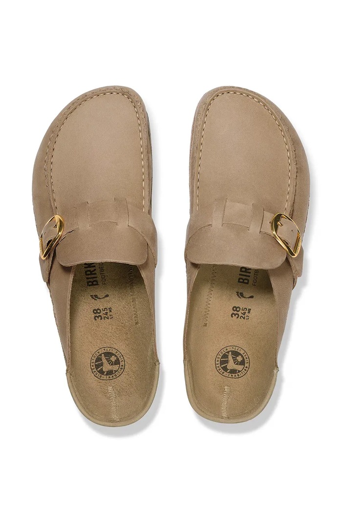 Birkenstock šľapky mules dámske semišové Buckley 1030443 béžová