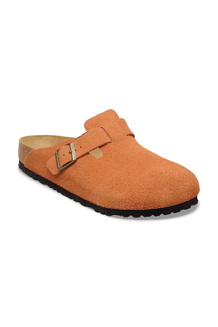 Birkenstock klapki mules damskie zamszowe Boston 1031162 pomarańczowy SS26