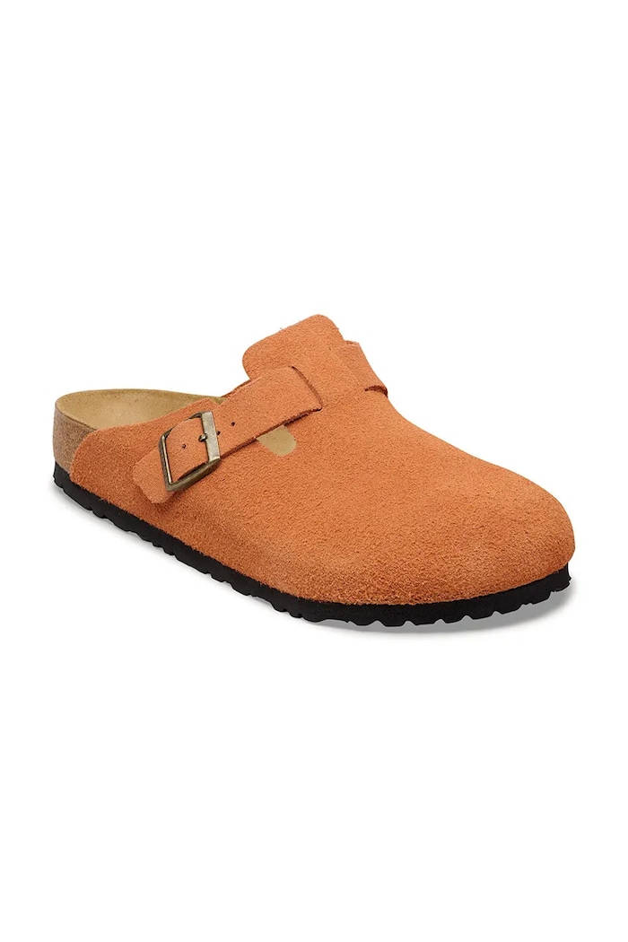 Birkenstock klapki mules damskie zamszowe Boston 1031162 pomarańczowy SS26