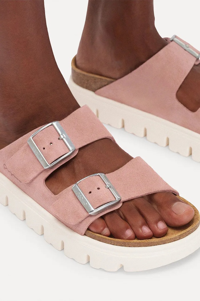 Birkenstock šľapky dámske semišové Arizona Chunky Birkenstock x Papillio 1031254