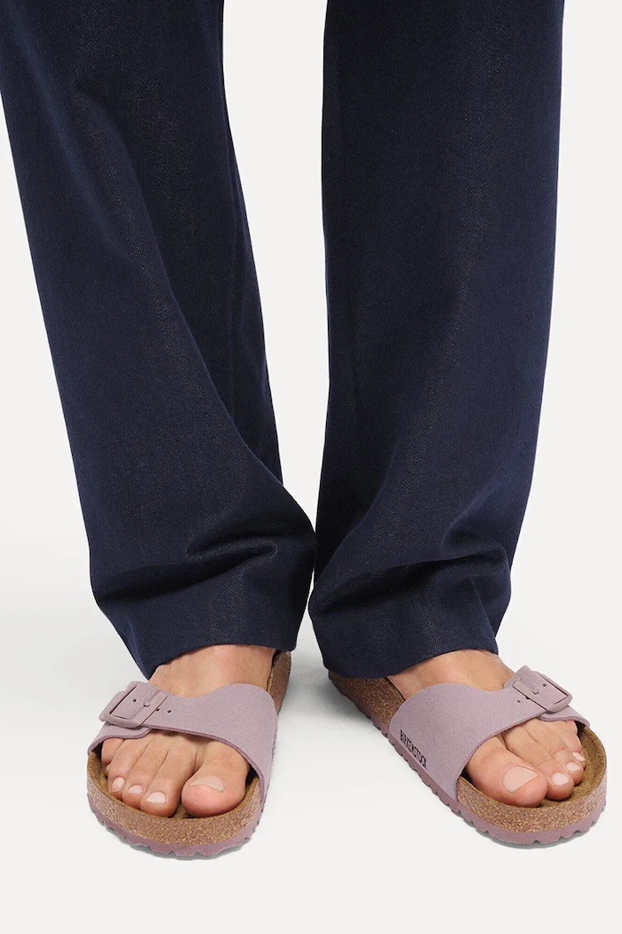 Birkenstock klapki na płaskim obcasie damskie Madrid 1031464
