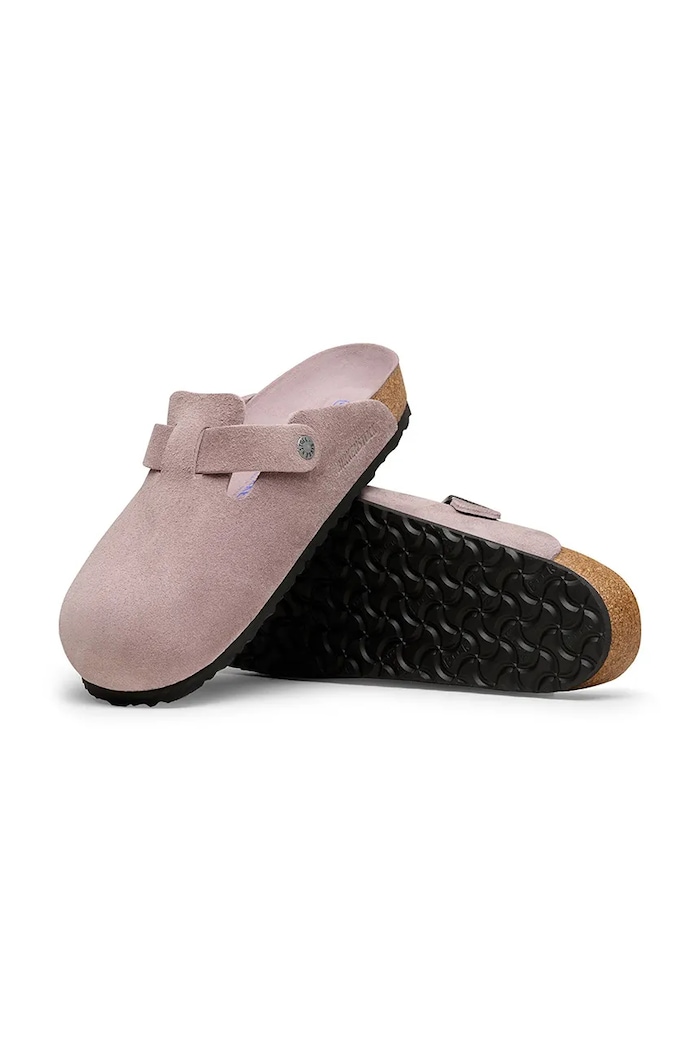 Birkenstock Boston σαγιονάρες Μουλάρια Γυναικεία σουέτ 1031577 μωβ