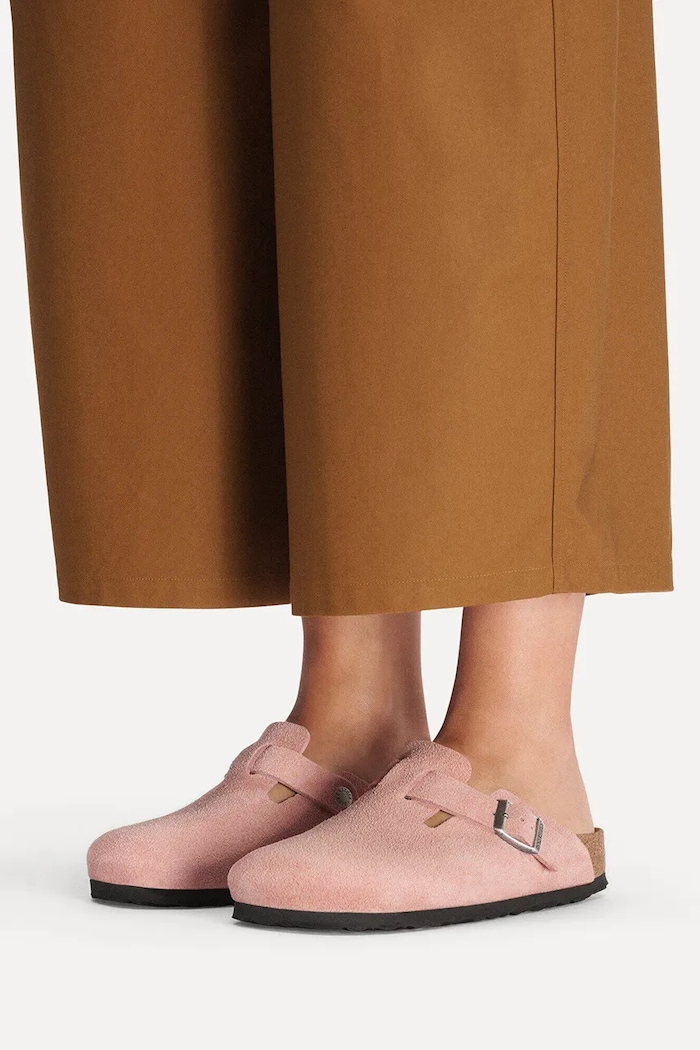Birkenstock Boston papuci mocasini pentru femei din piele întoarsă 1031635